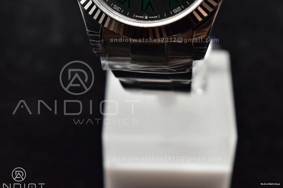 Oyster 904L Green Edition Bracelet 41 HighPerformance 590 Roman Gray DateJust on 126330 Best 1:1 VS SS Dial VSF 1023